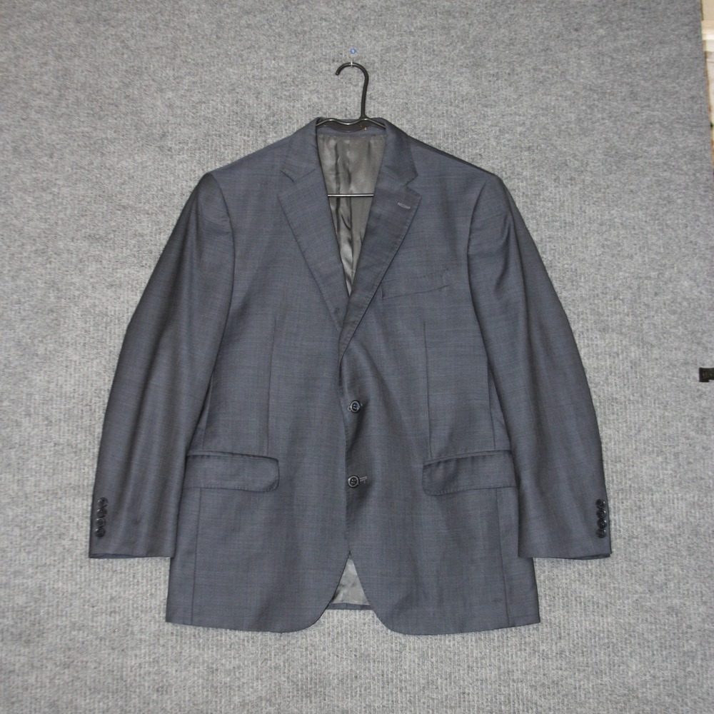 Peter Millar Blazer Mens 42R Blue Good Wool Two Button Sport Coat Made in Canada